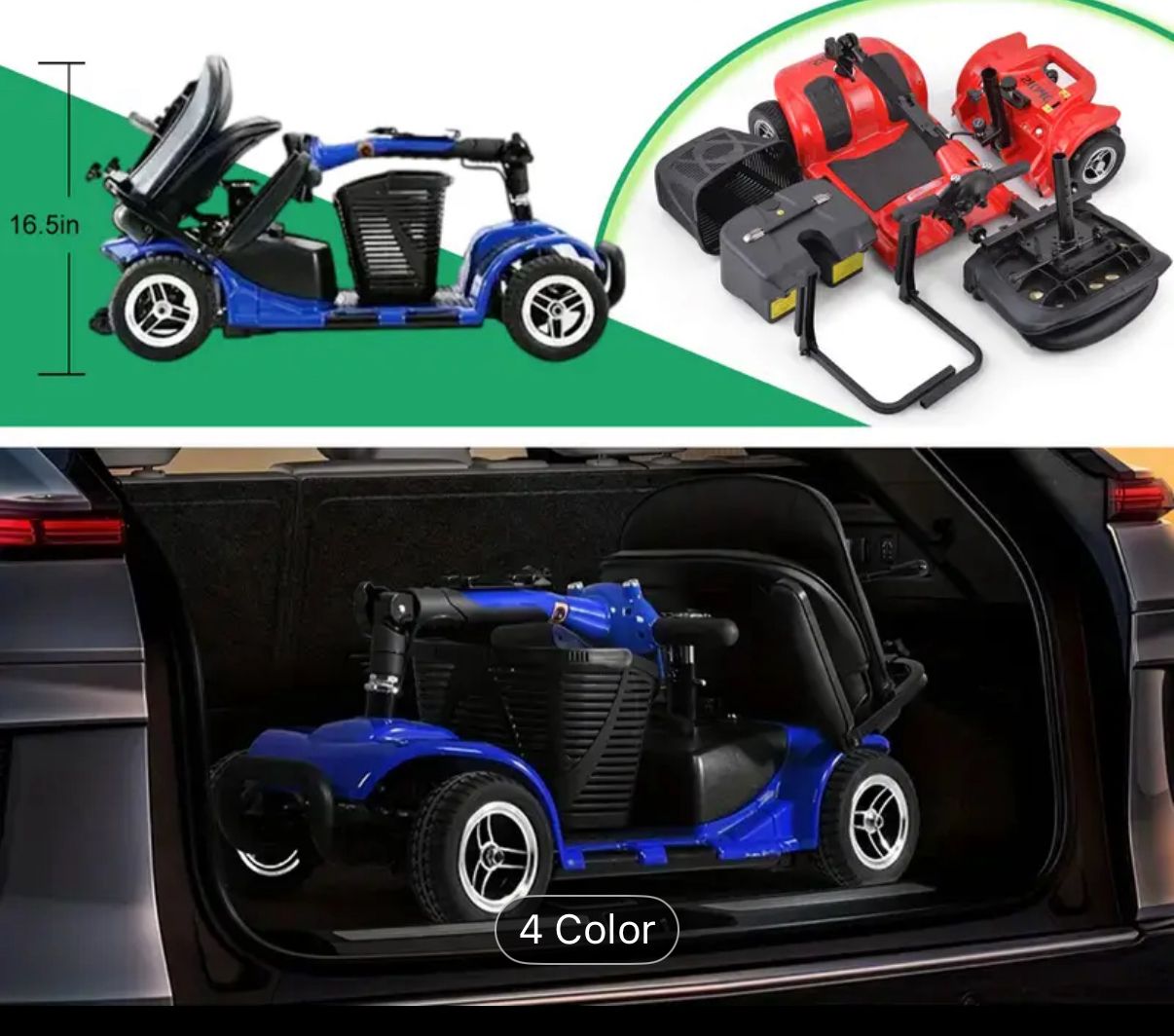 Scooter Elétrica 4 Rodas